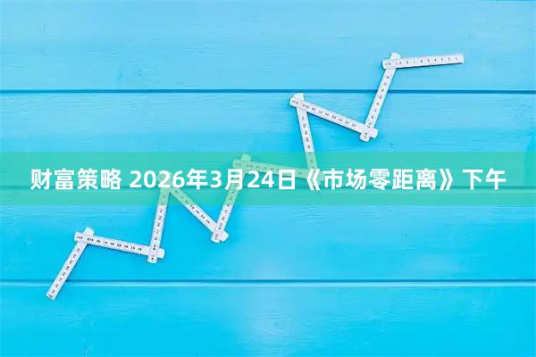 财富策略 2026年3月24日《市场零距离》下午