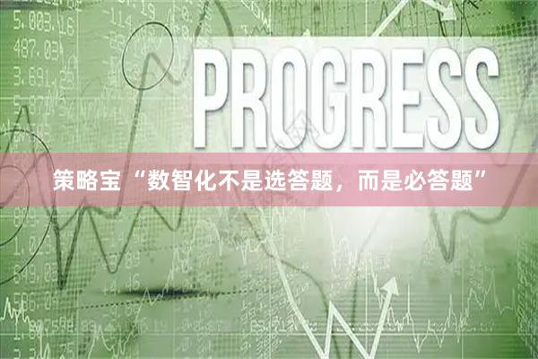 策略宝 “数智化不是选答题，而是必答题”